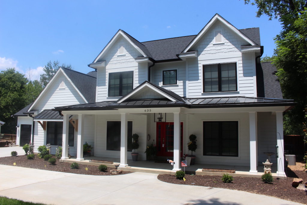 A window replacement in Chesterfield, MO on a white home