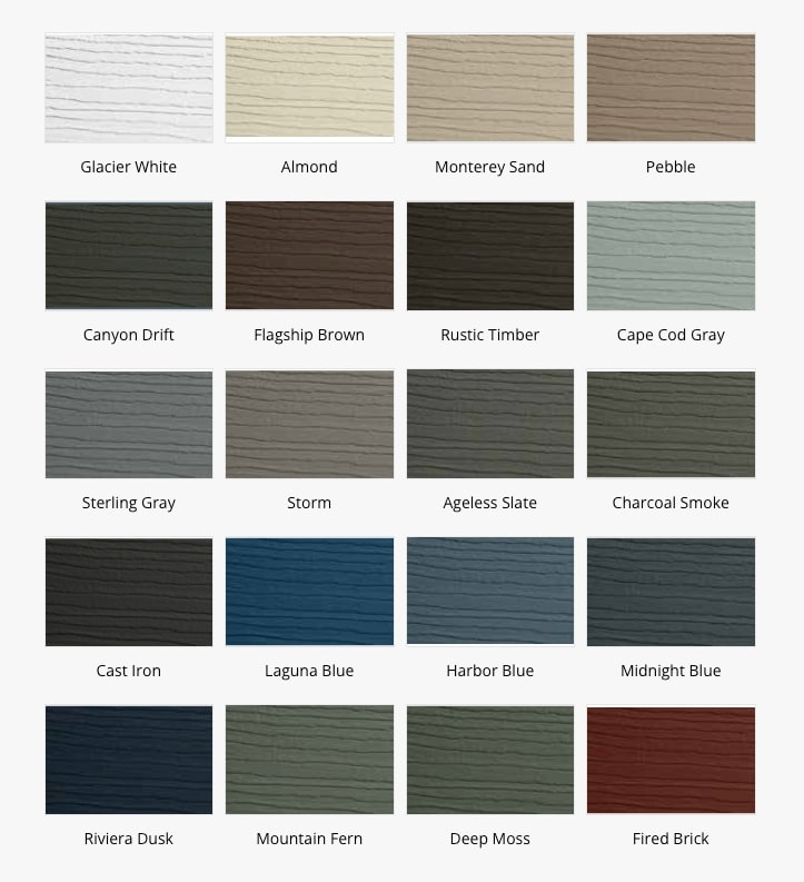 Alside ASCEND 7" Plank Cladding colors